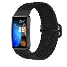 Per Huawei Band 9 cinturino intrecciato con fibbia scorrevole regolabile (nero)