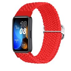 Per Huawei Band 9 cinturino regolabile con fibbia scorrevole intrecciato (rosso)