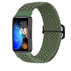 Per Huawei Band 9 cinturino intrecciato con fibbia scorrevole regolabile (verde)
