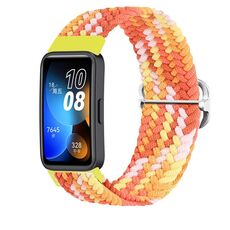 Per cinturino intrecciato con fibbia scorrevole regolabile Huawei Band 9 (arancione brillante)
