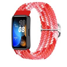 Per cinturino intrecciato con fibbia scorrevole regolabile Huawei Band 9 (rosso brillante)