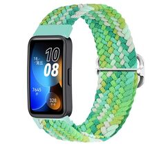 Per cinturino intrecciato con fibbia scorrevole regolabile Huawei Band 9 (verde brillante)