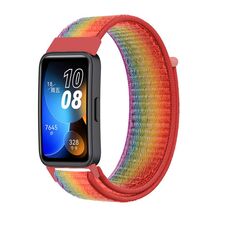 Per Huawei Watch Band 9 / 9 NFC Nylon Loop Hook and Loop Fastener Watch Band (arcobaleno)