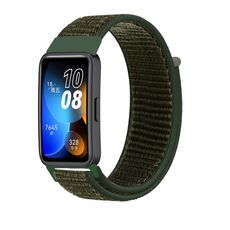 Per cinturino Huawei Watch 9/9 NFC cinturino in nylon con gancio e chiusura ad anello (verde militare)