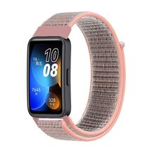 Per cinturino Huawei Watch 9/9 NFC cinturino in nylon con gancio e chiusura ad anello (colore rosato)