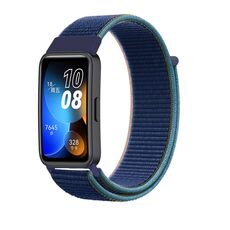 Per cinturino Huawei Watch 9/9 NFC cinturino in nylon con gancio e chiusura ad anello (blu navy profondo)