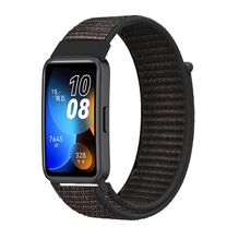 Per cinturino Huawei Watch 9/9 NFC cinturino in nylon con gancio e chiusura ad anello (nero)