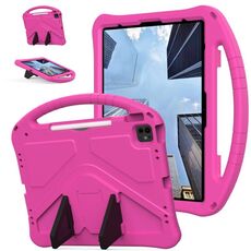 Per iPad Air 13 2024 Custodia tablet antiurto EVA con supporto (rosa rosso)