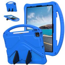 Per iPad Pro 13 2024 Custodia tablet antiurto EVA con supporto (blu)