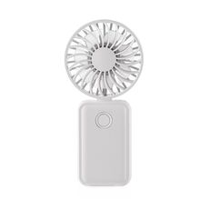 F458 Mini ventilatore portatile pieghevole regolabile a 3 velocità con corda per il collo (bianco)