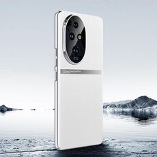 Per Honor 200 Pro Custodia per telefono antiurto all-inclusive in pelle liscia galvanica (bianca)