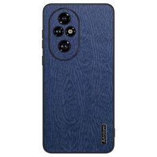 Custodia per telefono antiurto in pelle corteccia di albero per Honor 200 Pro (blu)