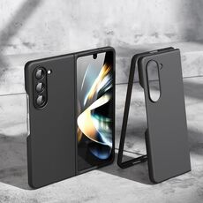 Per Samsung Galaxy Z Fold6 5G Custodia per telefono antiurto pieghevole con sensazione di pelle (nera)