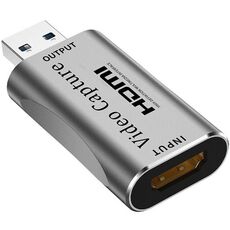 C30 per giochi in streaming live Scheda di acquisizione video HD da USB maschio a HDMI femmina in lega di alluminio