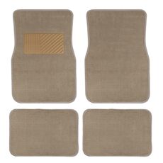 4 pezzi/set tappetini universali per auto in PVC floccati (beige)
