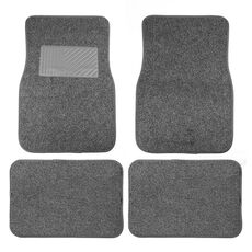 4 pezzi/set tappetini universali per auto in PVC floccato (grigio)