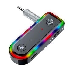 Adattatore audio per auto con ricevitore audio Bluetooth con luce RGB 2 in 1 Q3