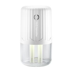 T06 Umidificatore d'aria a doppio spruzzo per uso domestico con luce notturna per atmosfera di grande capacità, colore: bianco, plug-in