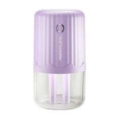 T06 Umidificatore d'aria a doppio spruzzo per uso domestico con luce notturna per atmosfera di grande capacità, colore: viola plug-in