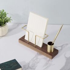 Portatovaglioli verticale tipo A in noce, decorazione per tavolo da pranzo, ristorante, cucina, per tovaglioli di carta, posta, fatture