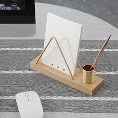 Portatovaglioli verticale tipo lungo in legno di faggio Decorazioni per la tavola del ristorante da pranzo per tovaglioli di carta, posta, fatture