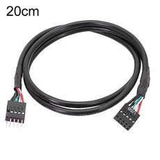 Cavo di prolunga USB 2.0 da 9 pin per scheda madre da 20 cm Cavo a doppia schermatura 26 AWG