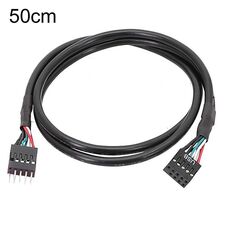 Cavo di prolunga USB 2.0 da 9 pin per scheda madre da 50 cm Cavo a doppia schermatura 26 AWG
