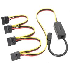 Adattatore DC5525 al cavo di alimentazione del disco rigido, modello: One To Four SATA