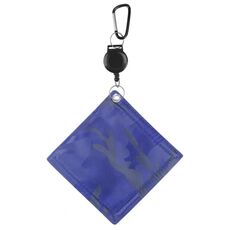 Panno retrattile per pulire le palline da golf Asciugamano per pulire le corde, facile da disegnare (blu)