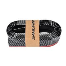 SAMURAI 2,5 m in fibra di carbonio per paraurti anteriore auto anti-collisione, strisce di modifica, colore: nero