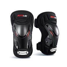 Motolsg Ginocchiere 2 in 1 Sport all'aria aperta Escursionismo Sci Moto Bicicletta Equitazione Protettiva con Striscia Riflettente (Nero)