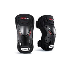 Motolsg 2 in 1 gomitiere sport all'aria aperta escursionismo sci moto bicicletta equitazione equipaggiamento protettivo con striscia riflettente (nero)