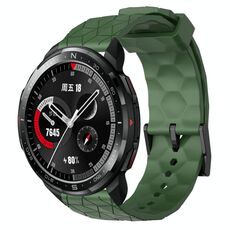 Cinturino per orologio in silicone tinta unita per orologio da calcio For Honor Watch GS Pro 22mm (verde militare)