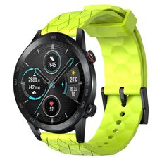 Per Honor Magic Watch 2 46mm 22mm Cinturino in silicone tinta unita modello calcio (verde lime)