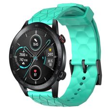 Per Honor Magic Watch 2 46mm 22mm Cinturino per orologio in silicone tinta unita modello calcio (verde acqua)