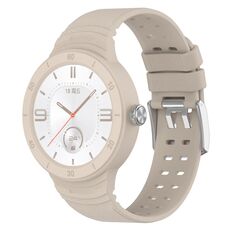 Per Huawei Watch GT Cyber cinturino integrato traspirante in silicone (avorio)