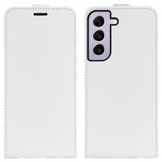 Per Samsung Galaxy S23 5G R64 Custodia per telefono in pelle a conchiglia verticale con texture (bianca)