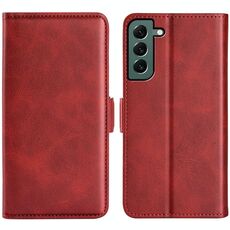 Per Samsung Galaxy S23 + 5G Custodia per telefono in pelle con fibbia magnetica a doppio lato (rosso)