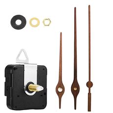 Kit di riparazione del quadrante dell'orologio al quarzo Parti dell'orologio da parete fai-da-te, specifiche: movimento + ago di legno S03