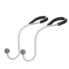 Ganci per seggiolino auto multifunzionali con inserto in diamante (nero lucido)