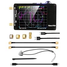 NANOVNA-H Versione aggiornata TFT da 2,8 pollici 50Khz-1,5Ghz Analizzatore di antenna di rete vettoriale MF HF VHF UHF con slot per scheda SD senza scheda (nero)
