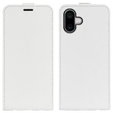 Custodia per telefono in pelle con vibrazione verticale singola per iPhone 16 Plus R64 (bianca)