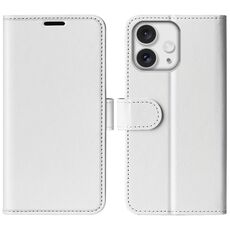 Per iPhone 16 Pro Max R64 Custodia per telefono in pelle con vibrazione orizzontale con texture (bianca)
