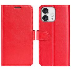 Per iPhone 16 Pro Max R64 Texture Custodia per telefono in pelle con flip orizzontale (rosso)