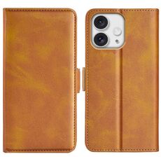 Per iPhone 16 Pro Max Custodia per telefono in pelle con chiusura orizzontale con fibbia magnetica bifacciale (gialla)