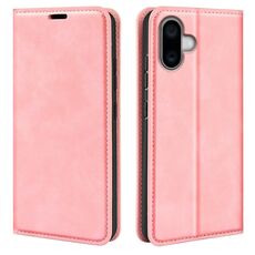 Custodia per telefono in pelle con aspirazione magnetica retro-skin per iPhone 16 Pro (rosa)