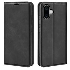 Per iPhone 16 Plus Custodia per telefono in pelle con aspirazione magnetica retro-skin (nera)