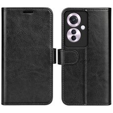 Per OPPO Reno11 F 5G R64 Custodia per cellulare in pelle con texture orizzontale (nera)