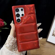 Custodia per telefono all-inclusive per piumino Laser Aurora per Samsung Galaxy S24 Ultra 5G (rosso)