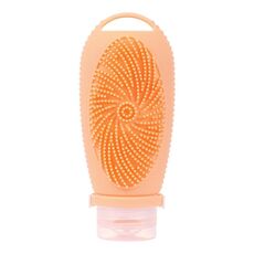 Bottiglia dispenser per spazzole da bagno e doccia da 100 ml, bottiglia dispenser portatile per shampoo, lozioni cosmetiche (arancione)